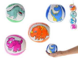Obrázek z Míček měkký 10cm s dinosaurem 4ks v síťce 
